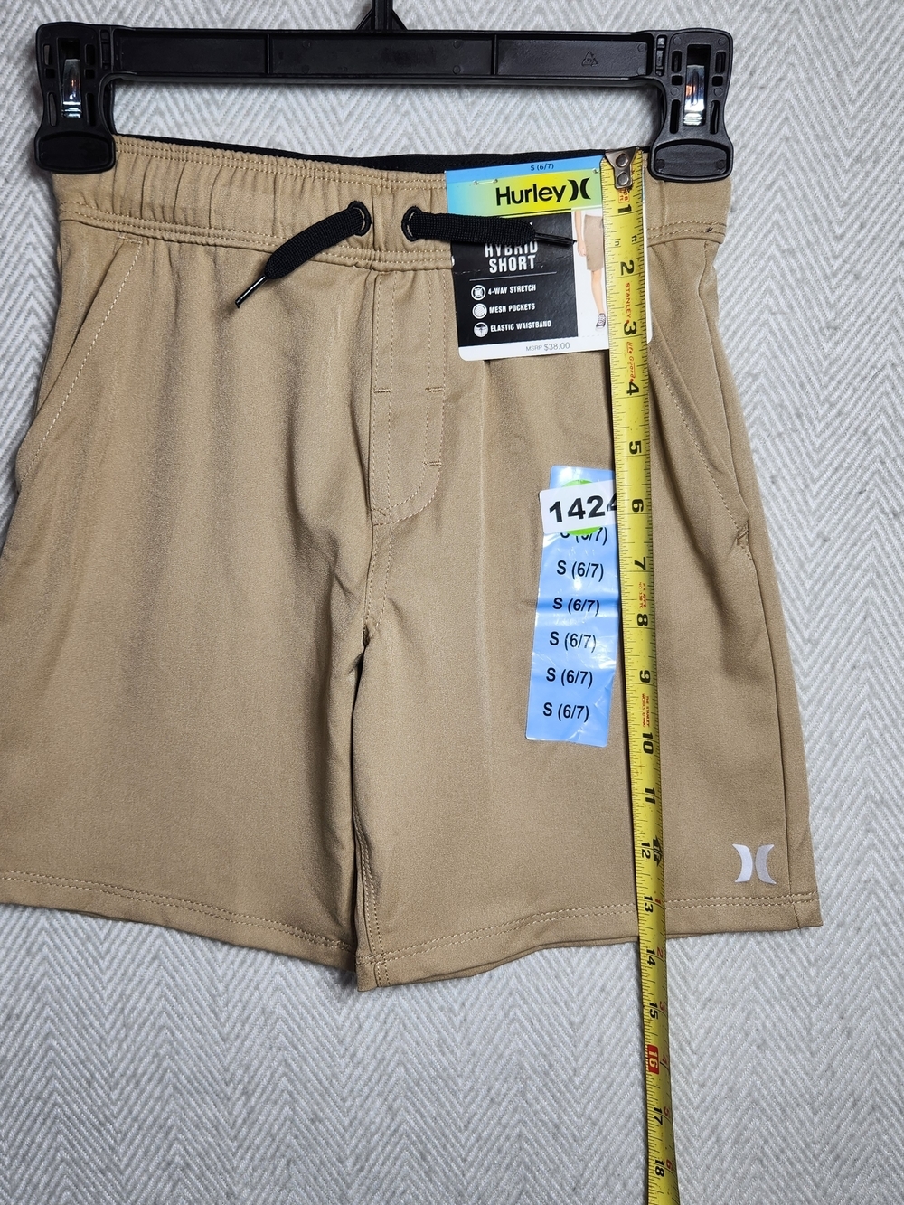 Hurley Youth Tan Hybrid Performance Shorts 6/7 - Picture 8 of 9